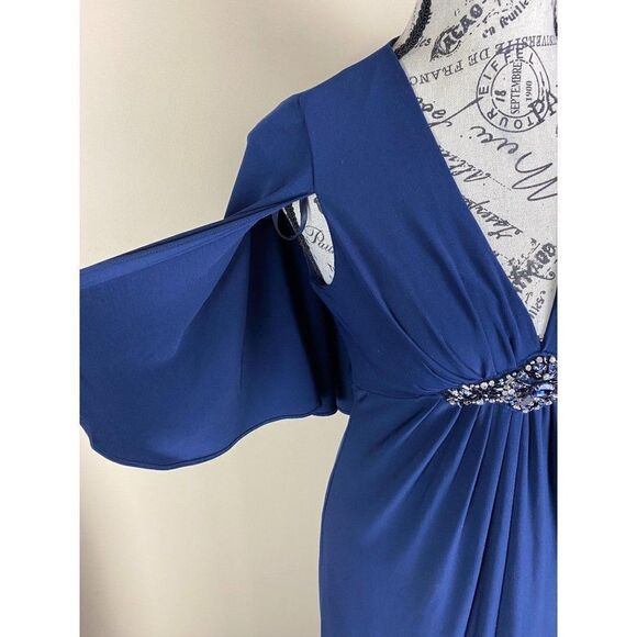 Eliza J Embellished Gown with Cape- size 2 - Picture 5 of 7